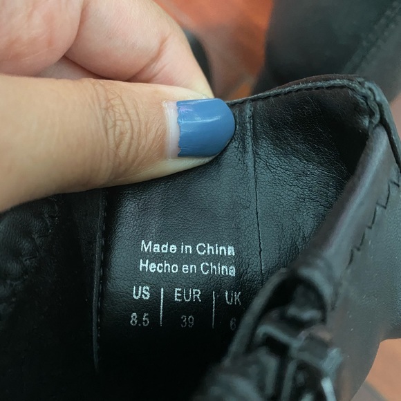 ALDO - black leather boots 8.5 - Picture 4 of 7